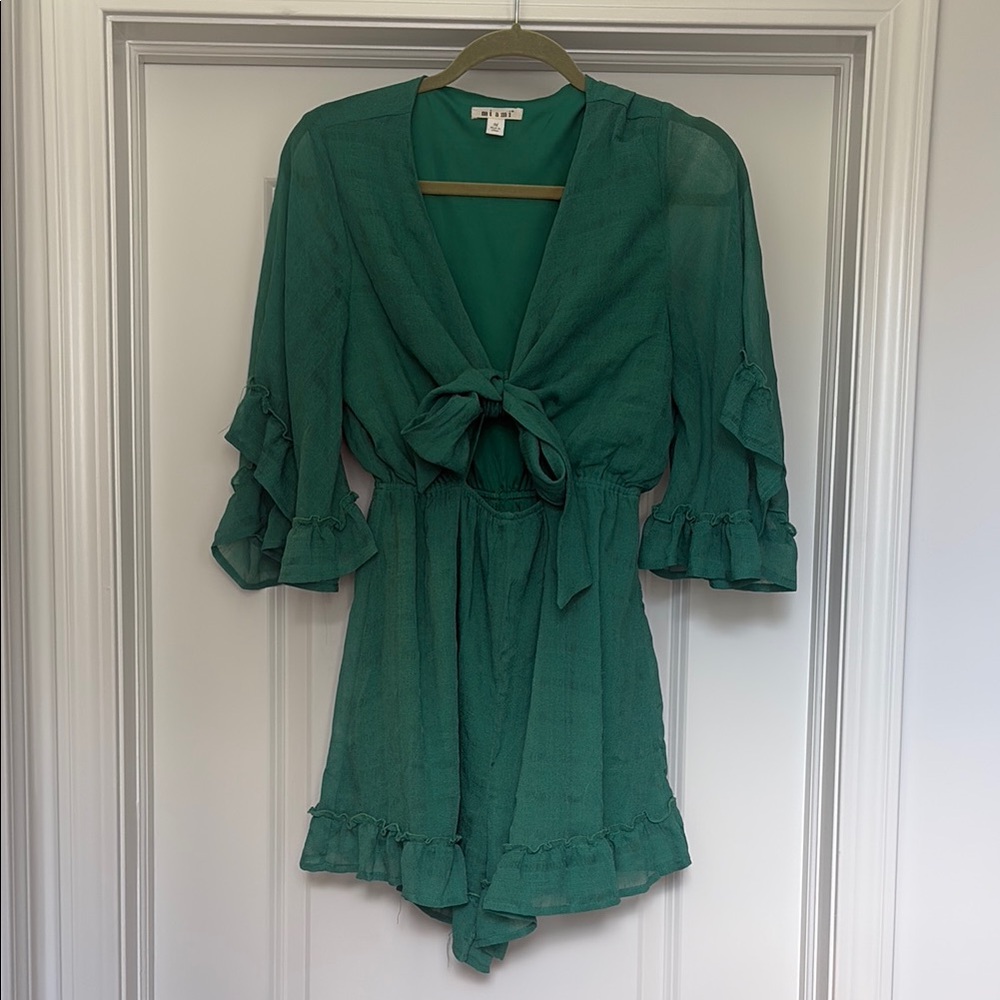 Miami Green Ruffle Jumpsuit